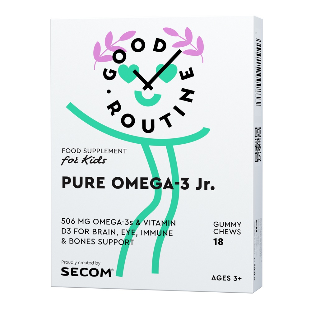 Pure Omega-3 Jr, 18 jeleuri, Secom