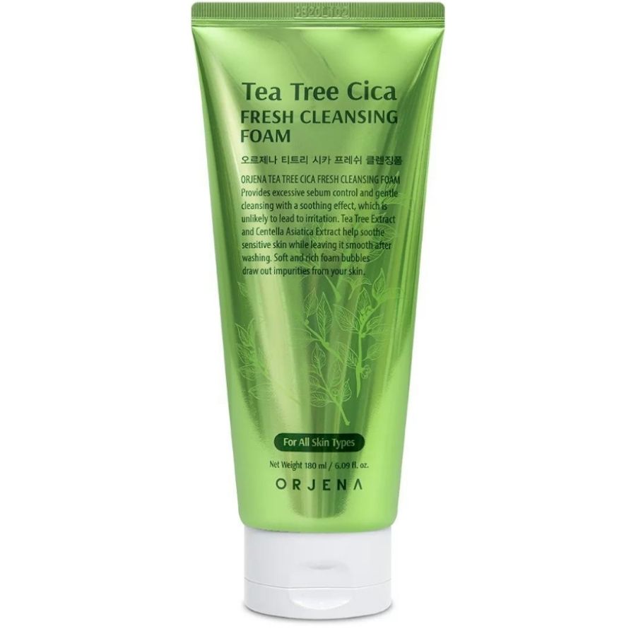 Spuma de curatare, Tea Tree Cica Fresh Cleansing Foam, 180 ml, Orjena