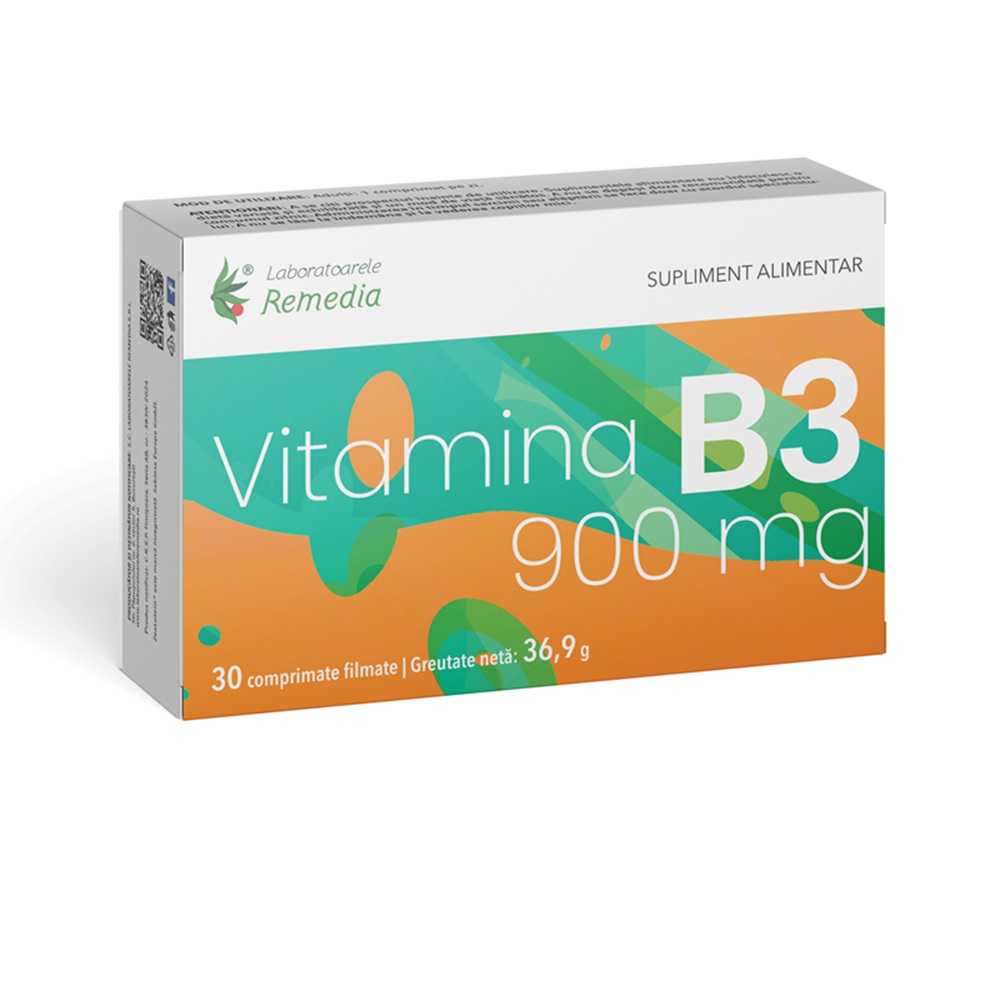 Vitamina B3, 900 mg, 30 comprimate