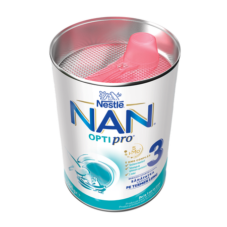 Lapte praf Nan 3 OptiPro, 12 luni+, 400 g, Nestle 722602