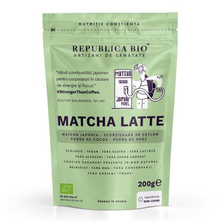 Pulbere eco Matcha Latte, 200 g, Republica Bio