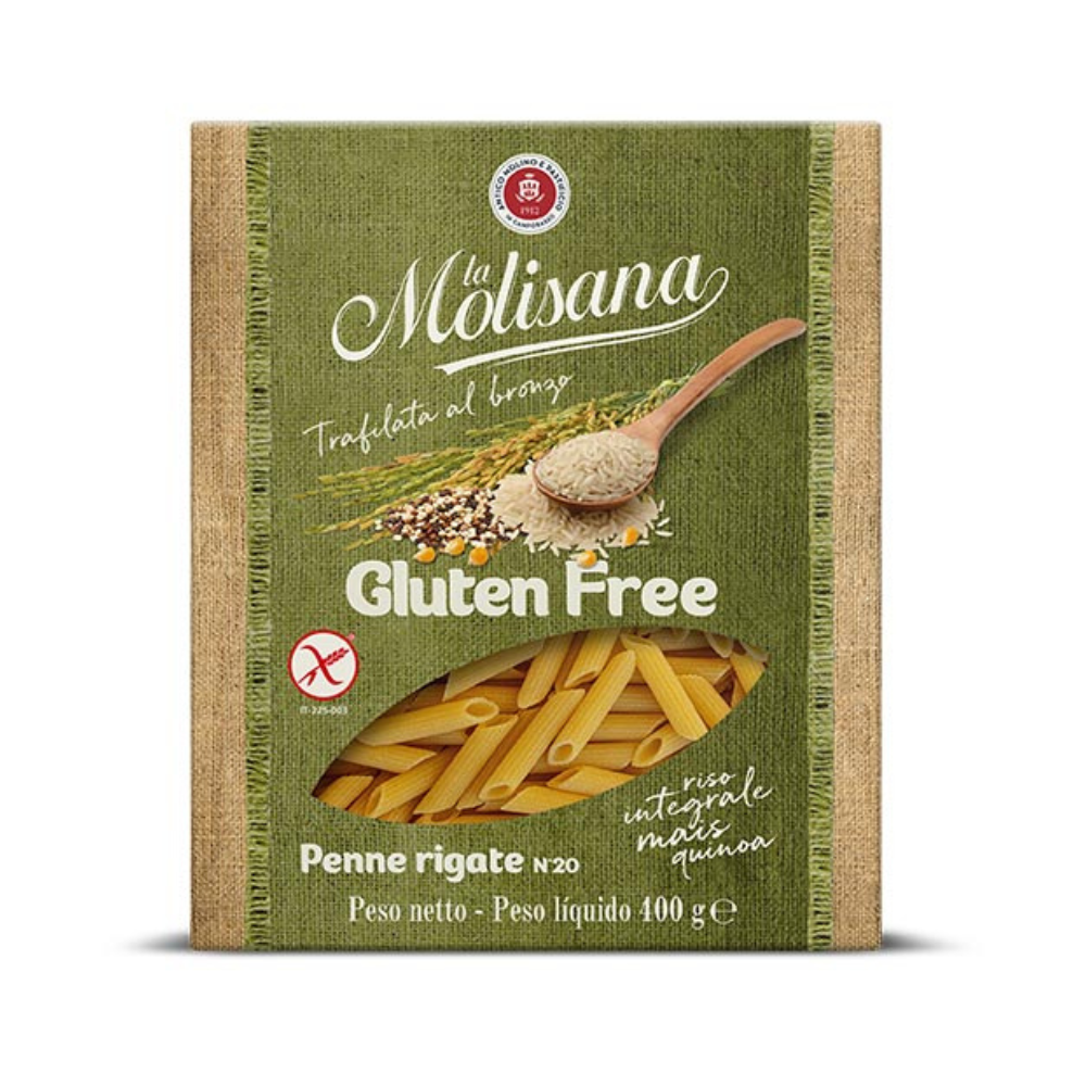 Paste fara gluten Penne Rigate, 400 g, La Molisana