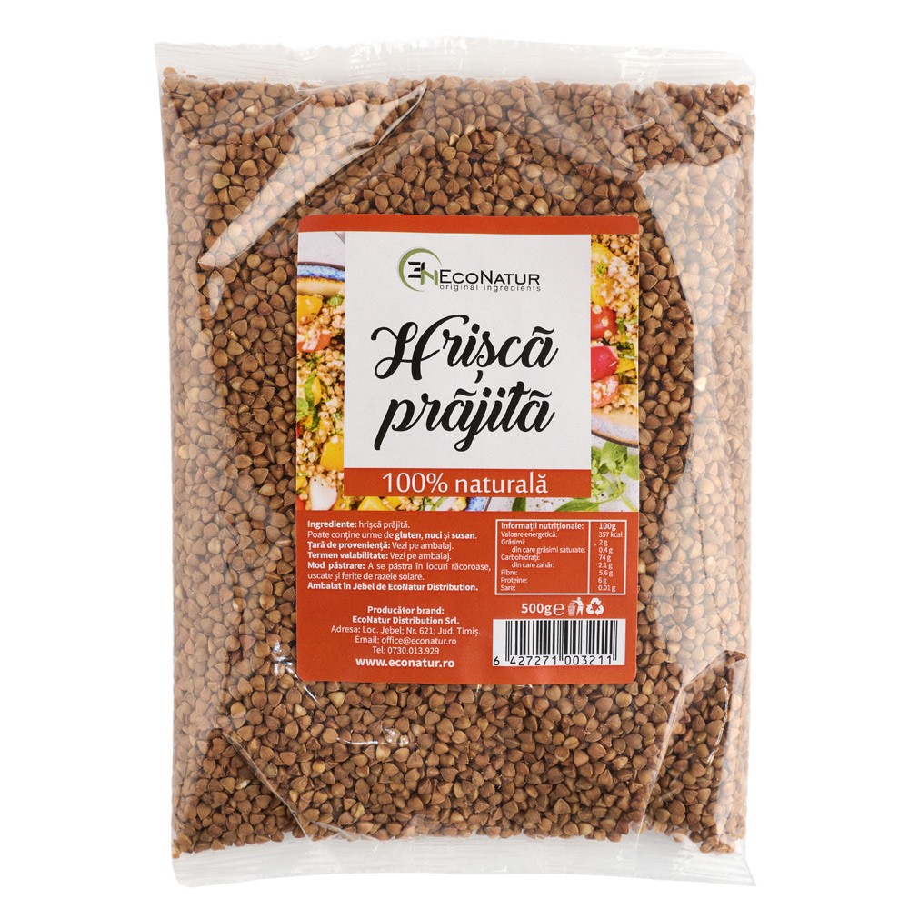 Hrisca prajita, 500 g, Econatur