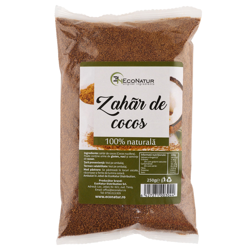 Zahar de cocos, 250 g, Econatur