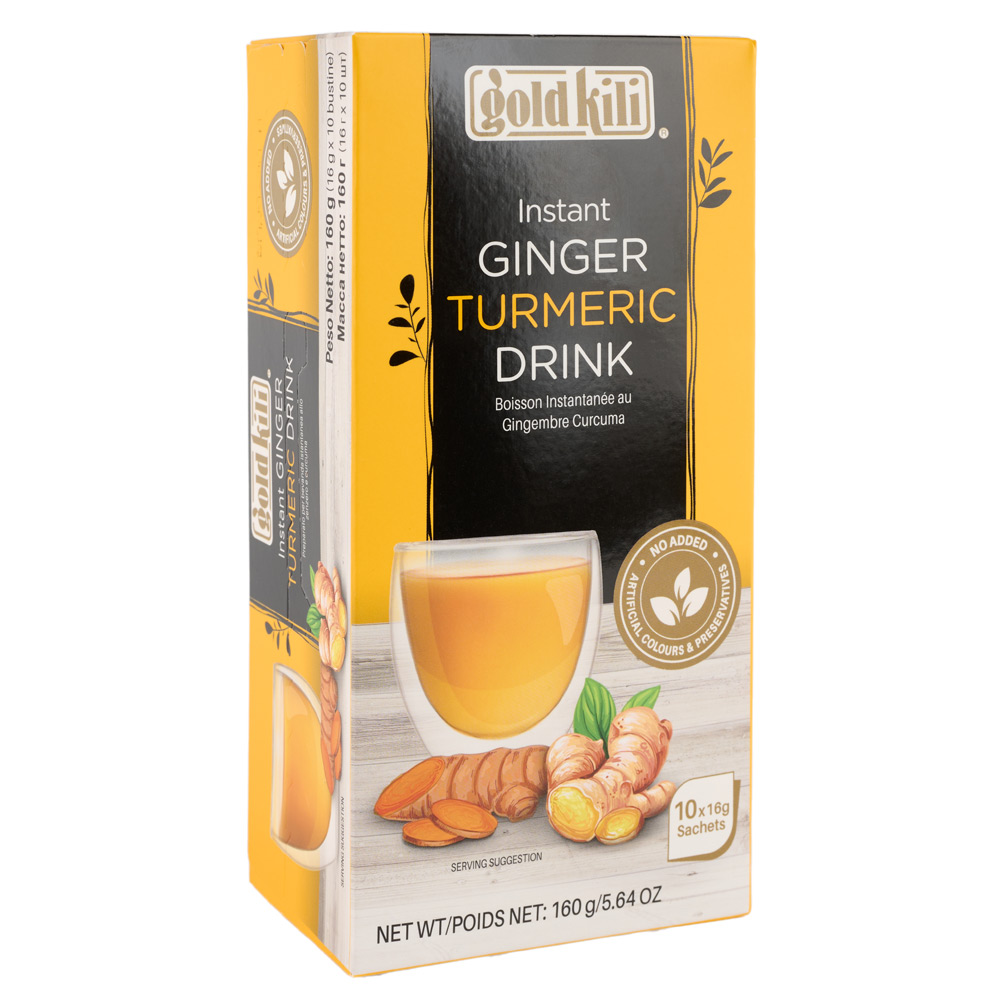 Bautura instant cu ghimbir si turmeric, 10x16 g, Econatur