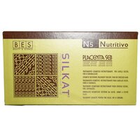 Lotiune activa cu placenta pentru par degradat Silkat N5 Nutritivo Placenta Seb, 12 fiole x 10 ml, Bes