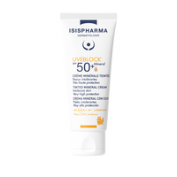 Crema de fata cu protectie solara  SPF 50+ UVEBLOCK Tinted Mineral, 40 ml, IsisPharma