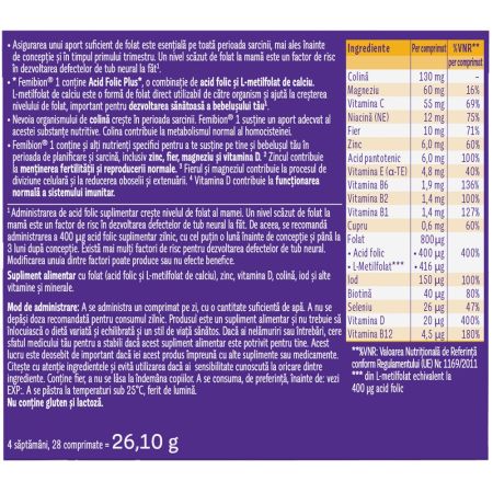 Femibion 1, 28 comprimate, Procter&Gamble 696935