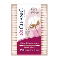 Betisoare igenice din bumbac Pure Effect, 200 bucati, Cleanic
