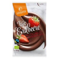 Capsuni in ciocolata cu lapte Bio, 50 g, Landgarten