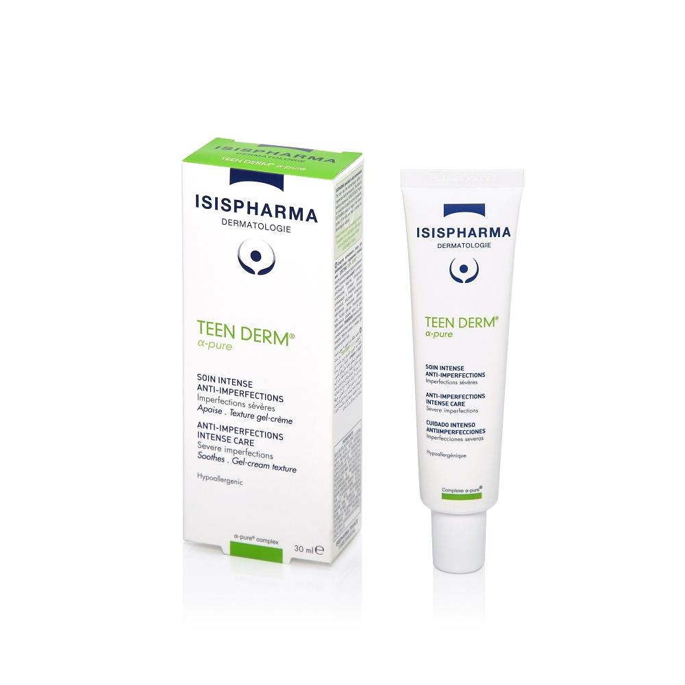 Gel crema pentru acnee severa Teen Derm Alpha Pure, 30 ml, IsisPharma