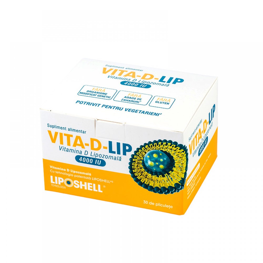 Vitamina D Lipozomala 4000 IU Liposhell, 30 plicuri x 5 ml, Liporom