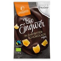 Ghimbir invelit in ciocolata neagra, 70 g, Landgarten
