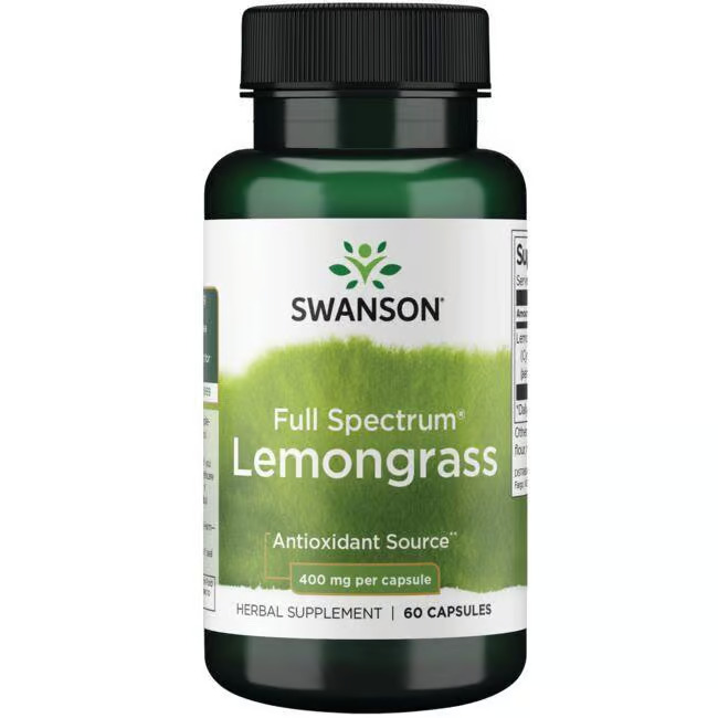 Full Spectrum Lemongrass, 400 mg, 60 capsule, Swanson