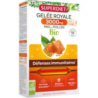 Laptisor de matca Gelee Royale Bio, 3000 mg, 20 fiole x 15 ml, SuperDiet