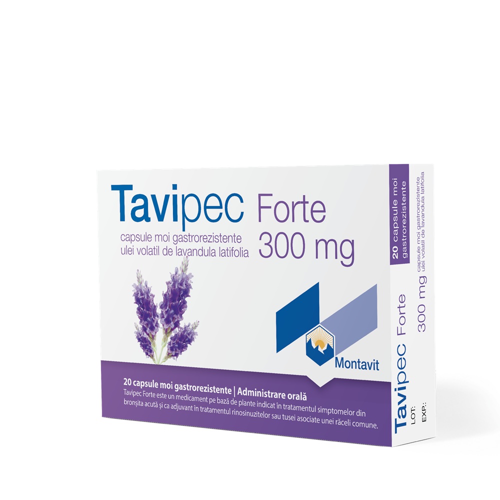 Tavipec Forte, 300 mg, 20 capsule moi gastrorezistente, Montavit