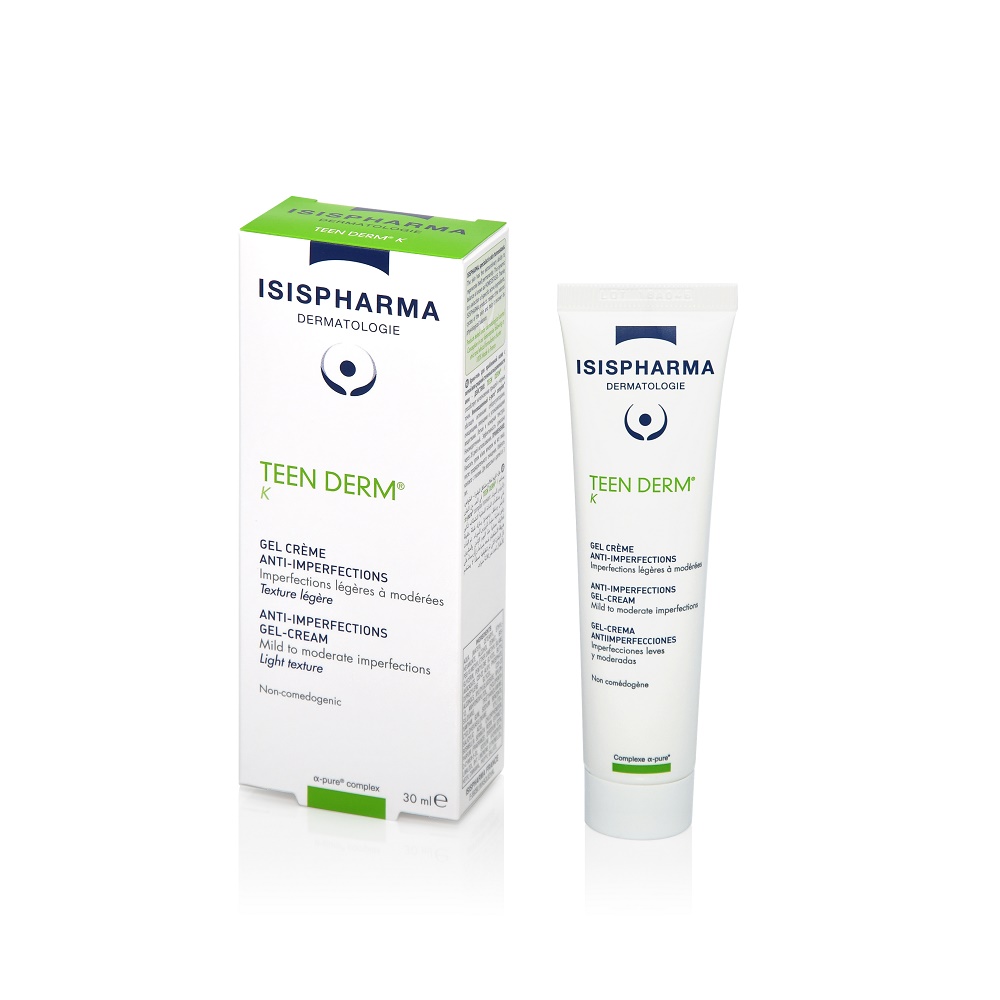 Gel crema pentru ten acneic Teen Derm K, 30 ml, IsisPharma