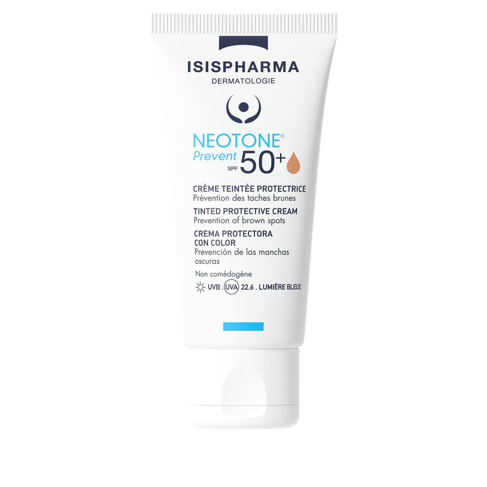 Crema nuantatoare preotectoare SPF 50+ Neotone Prevent, Nuanta Medium, 30 ml, Isispharma