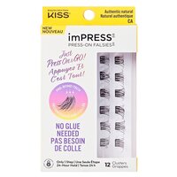 Kit gene false Press-On Falsies Impress, 12 bucati, Kiss