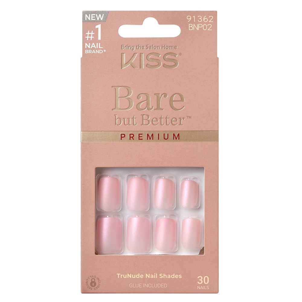 Unghii false Spicy Short Bare but Better Premium, 30 bucati, Kiss