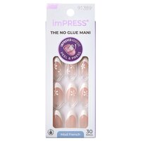 Unghii false Fearless Medium Impress, 30 bucati, Kiss