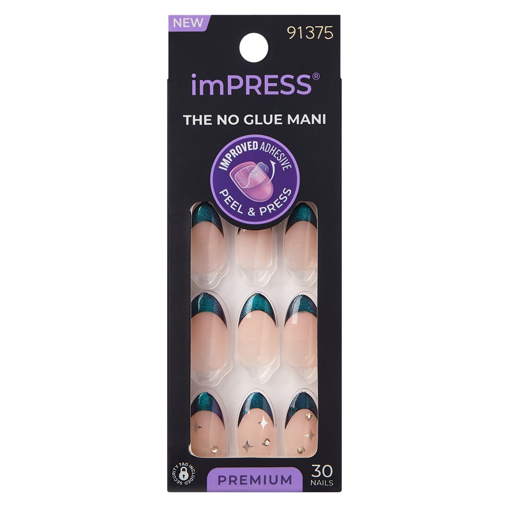 Unghii false Visions Medium Impress Premium, 30 bucati, Kiss