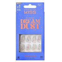 Unghii false Mood Dust Short Gel Fantasy Dreamdust, 28 bucati, Kiss