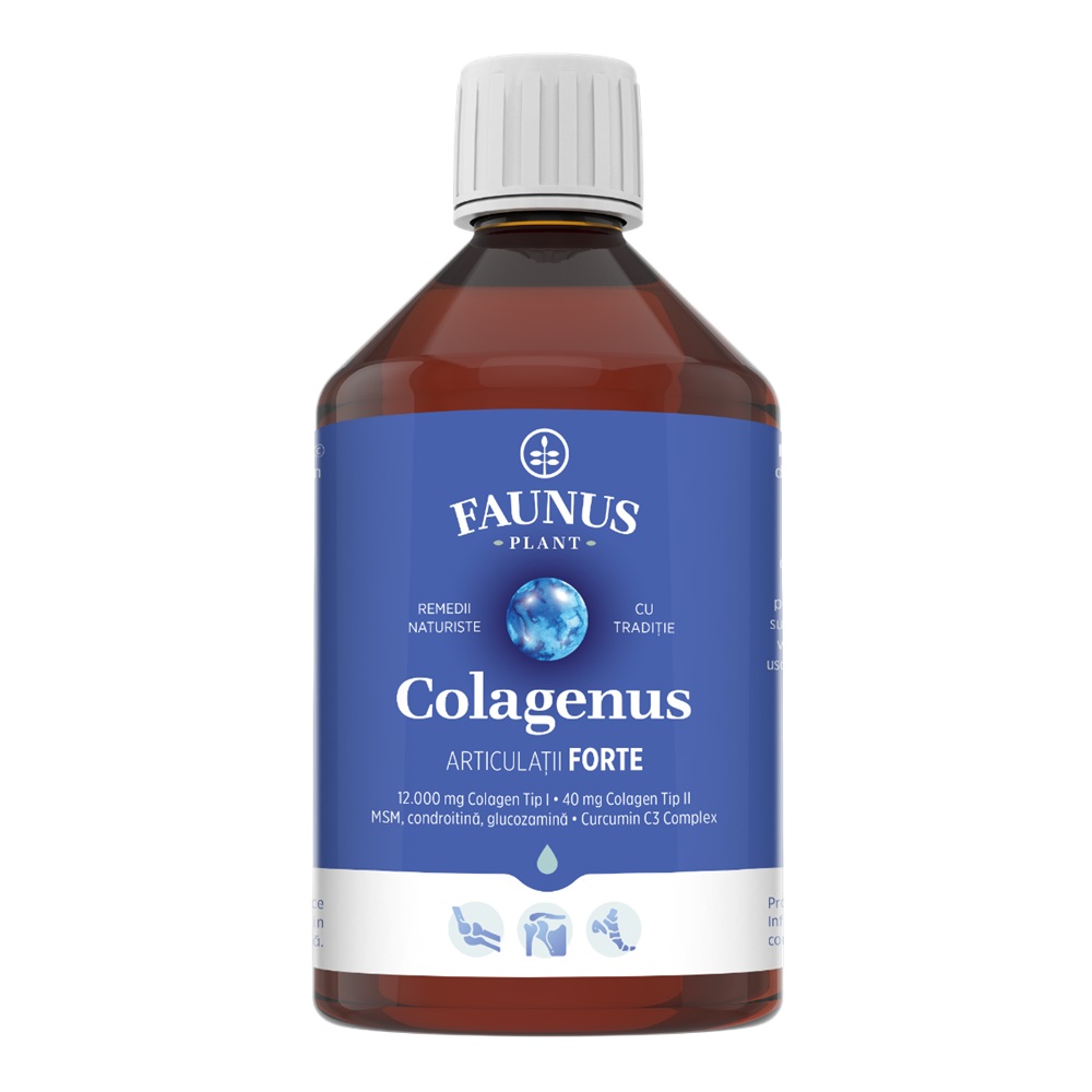 Colagen hidrolizat pentru articulatii Colagenus Articulatii Forte, 500 ml, Faunus Plant