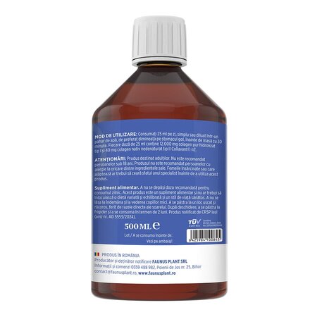 Colagen hidrolizat pentru articulatii Colagenus Articulatii Forte, 500 ml, Faunus Plant 739421