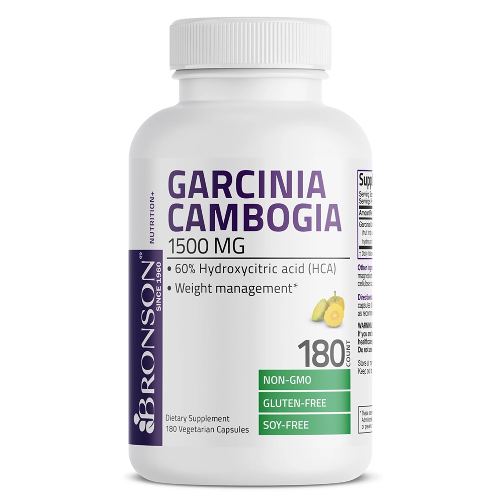 Extract de Garcinia Cambogia, 1500 mg, 180 capsule, Bronson Laboratories