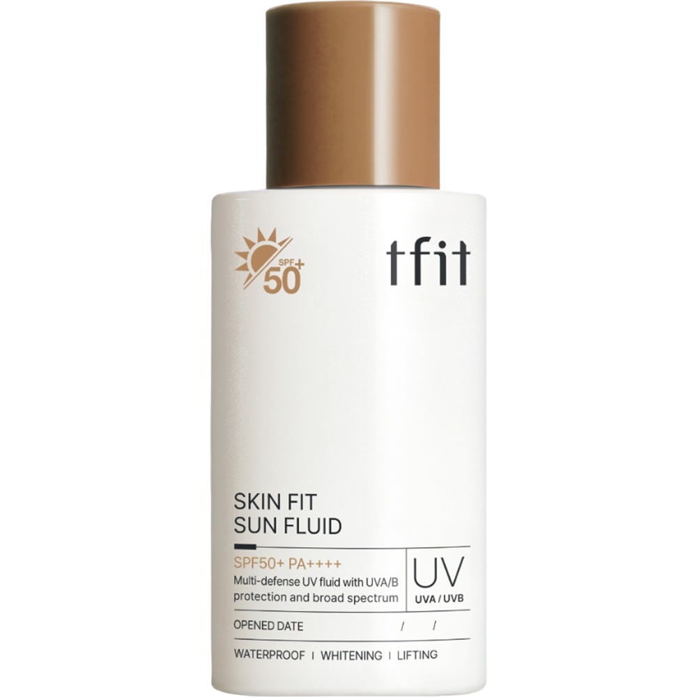 Crema fluida 4 in 1 pentru protectie solara SPF 50+ PA++++ Skin Fit Sun Fluid, 50 ml, Tfit