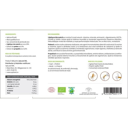 Tonic Junior eco, 10 fiole, ApiLand 700889