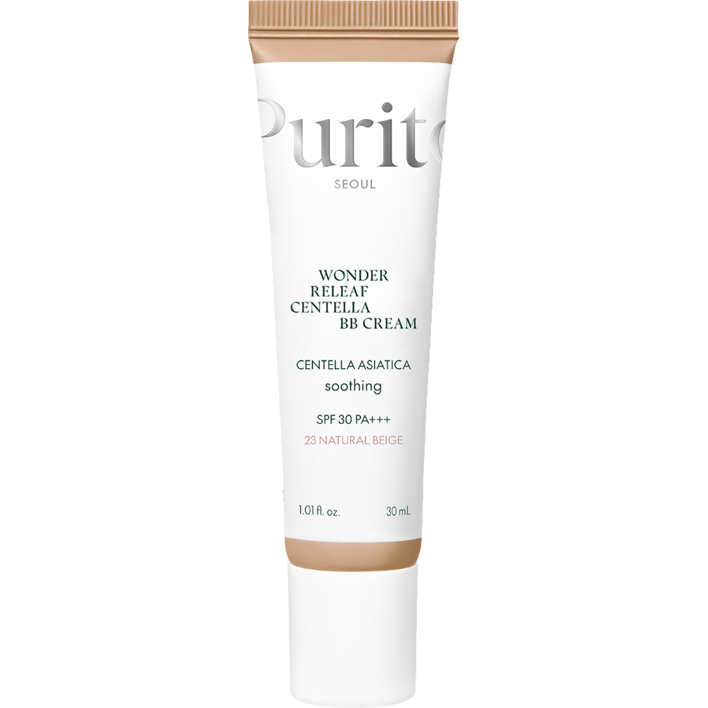 Crema BB multifunctionala cu SPF 30 PA+++ Nuanta 23 Natural Beige Wonder Releaf Centella, 30 ml, Purito