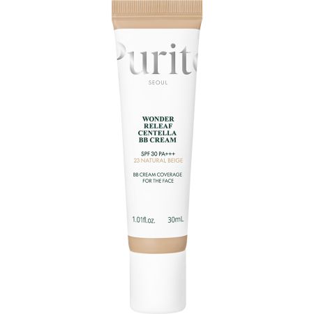 Crema BB multifunctionala cu SPF 30 PA+++ Nuanta 23 Natural Beige Wonder Releaf Centella, 30 ml, Purito