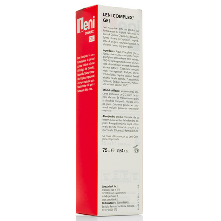 Gel pentru articulatii Leni Complex, 75 ml, Specchiasol 710333