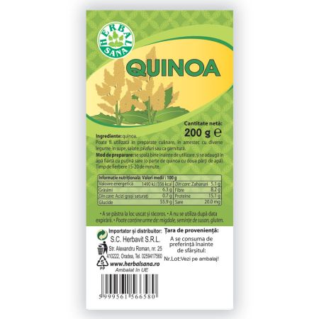Boabe de Quinoa, 200 g, Herbavit 635766