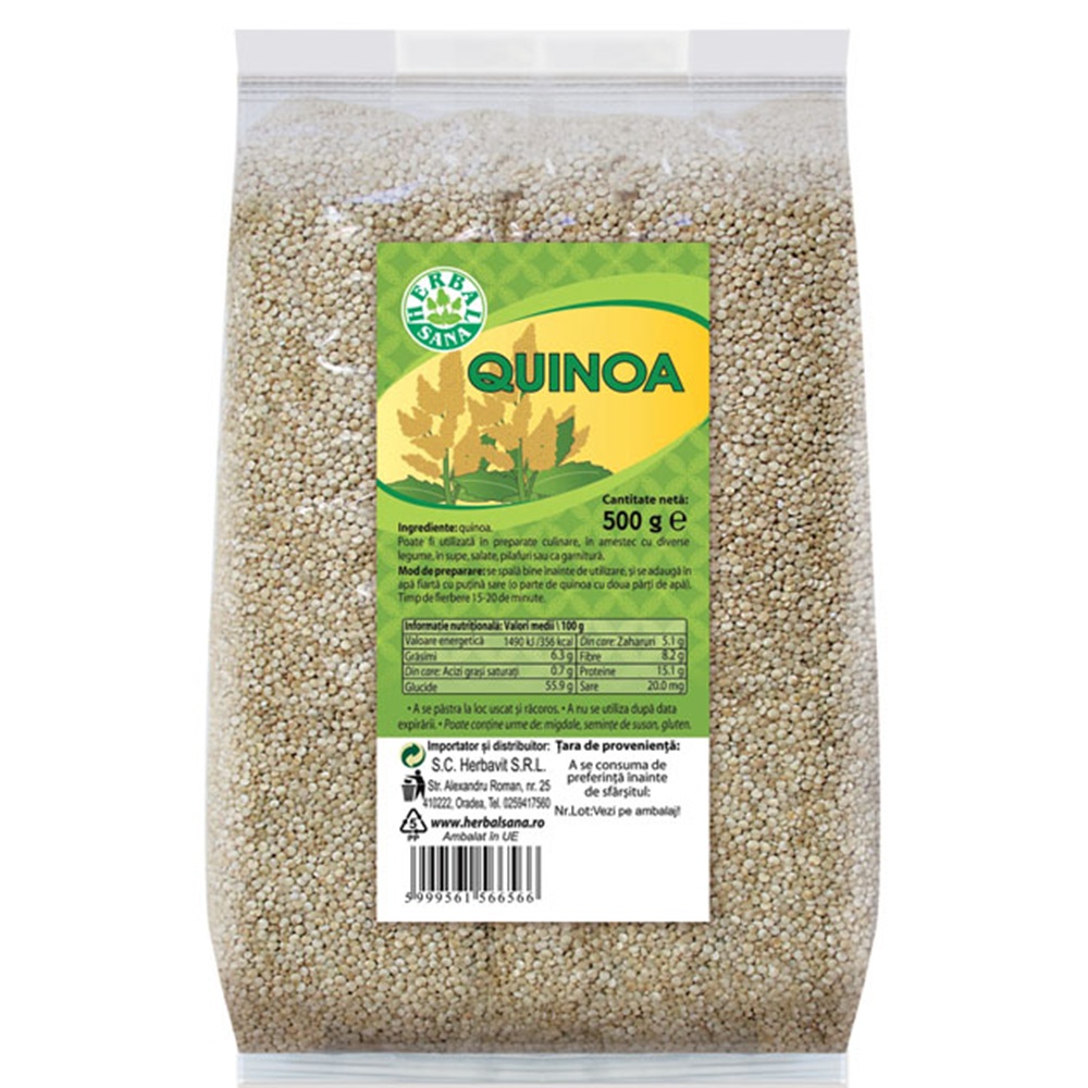 Quinoa boabe, 500 g, Herbavit