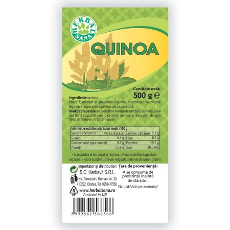 Boabe de Quinoa, 500 g, Herbavit 635769