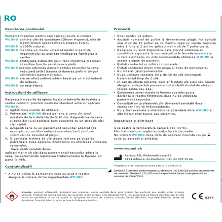 Spray pentru rani, 10 ml, Wound 636141