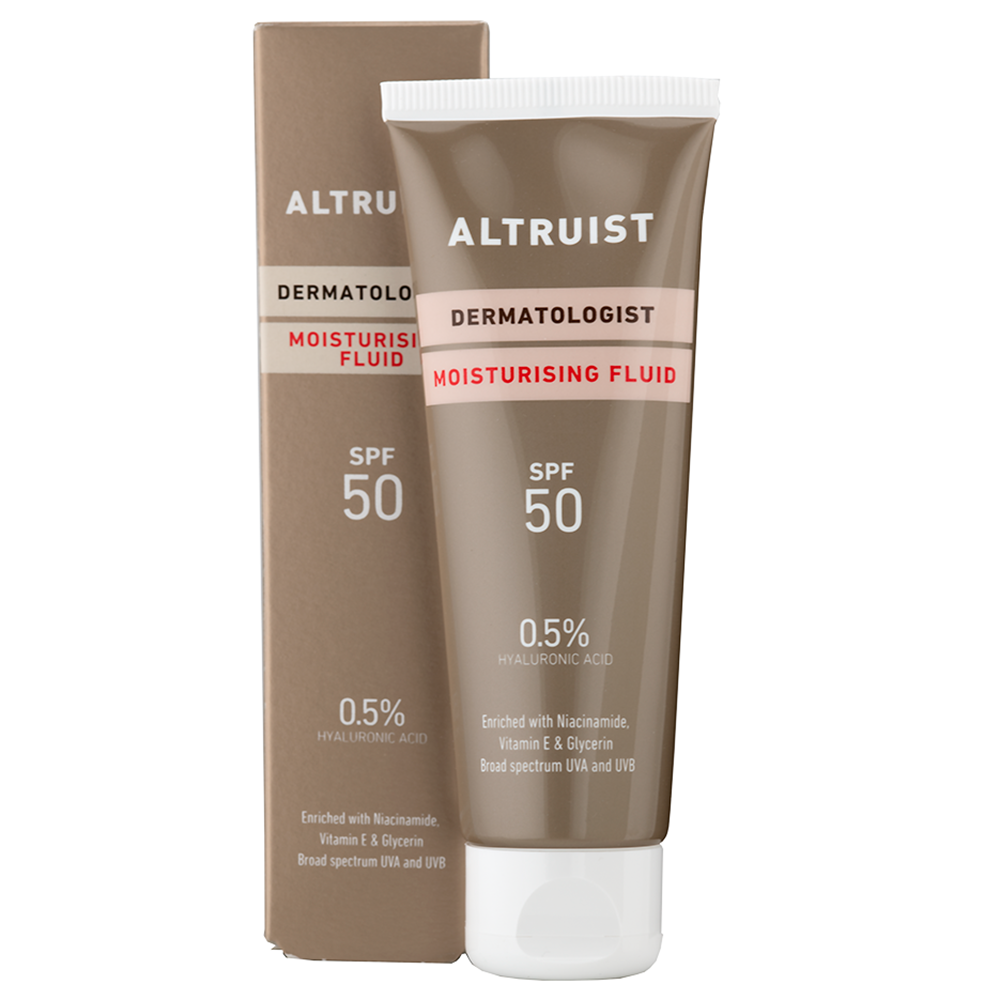Fluid hidratant cu spf 50 si acid hialuronic, 50 ml, Altruist