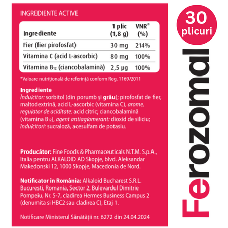 Ferozomal, 30 plicuri, Alkaloid 636182