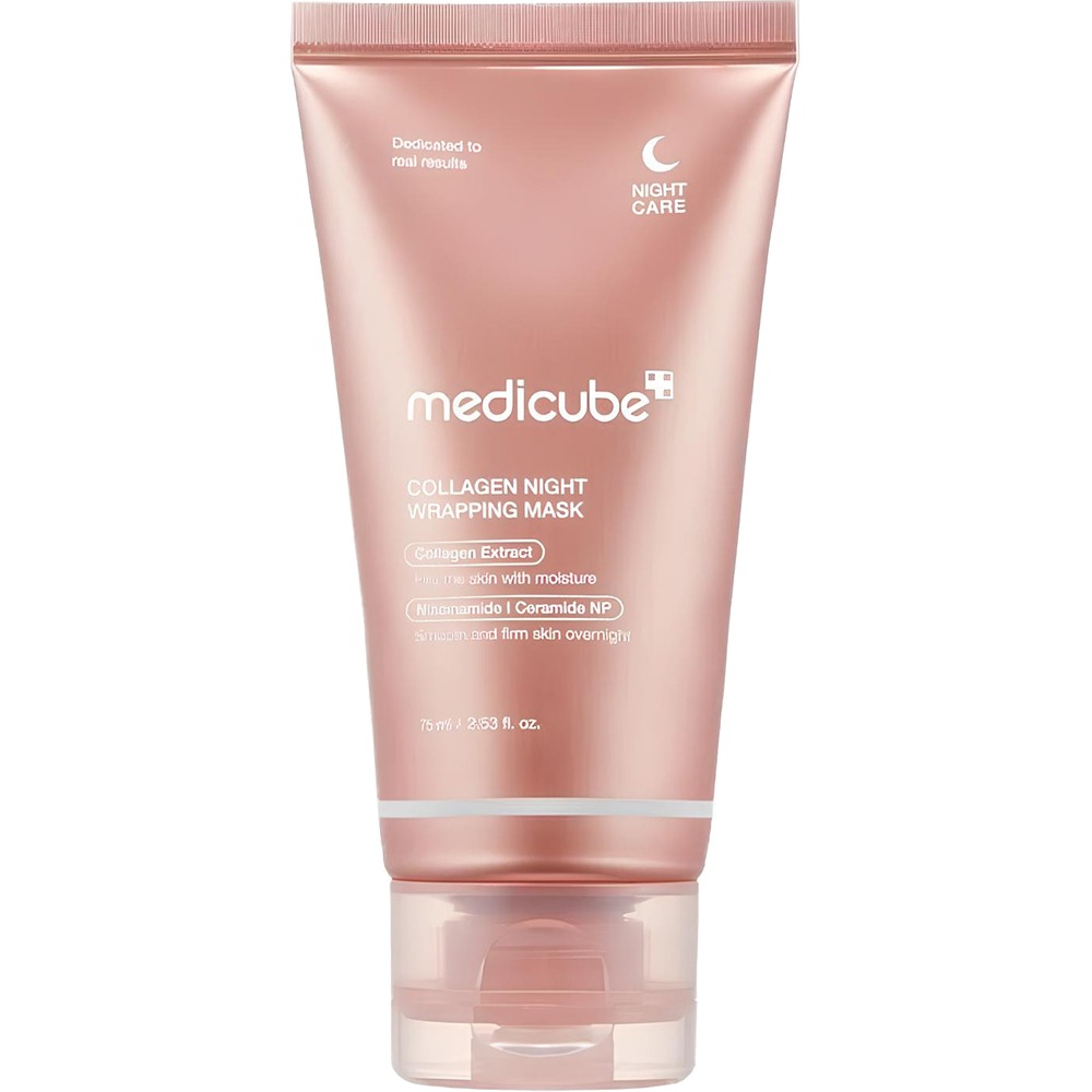 Masca faciala de noapte cu colagen pentru fermitate Collagen Night Wrapping Mask, 75 ml, Medicube