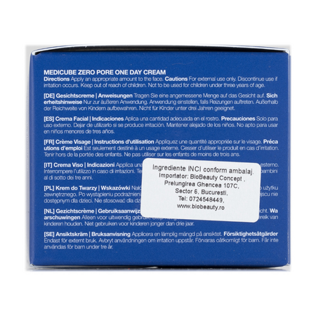 Crema de fata hidratanta pentru micsorarea dimensiunii porilor si hidratare intensiva Zero Pore One Day Cream, 50 ml, Medicube 739065