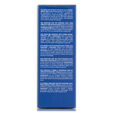 Ser facial cu Exozomi pentru rafinarea texturii pielii si minimizarea porilor One Day Exosome Shot Pore Ampoule 2000, 30 ml, Medicube 739128