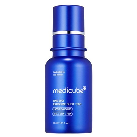 Ser facial cu formula avansata cu Exozomi pentru regenerare intensiva One Day Exosome Shot Pore Ampoule 7500, 30 ml, Medicube