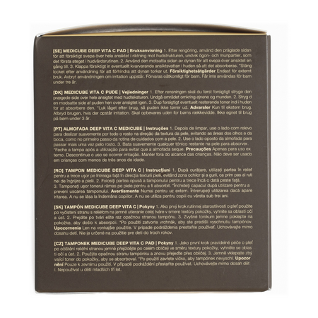 Dischete de fata cu toner pentru luminozitate si ingrijirea intensiva a petelor pigmentare Deep Vita C Pad, 70 bucati, Medicube 741286
