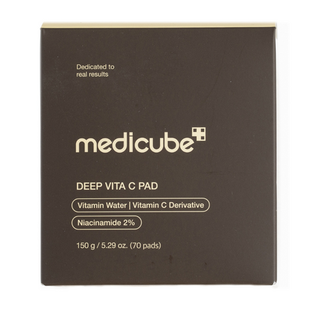 Dischete de fata cu toner pentru luminozitate si ingrijirea intensiva a petelor pigmentare Deep Vita C Pad, 70 bucati, Medicube 741285