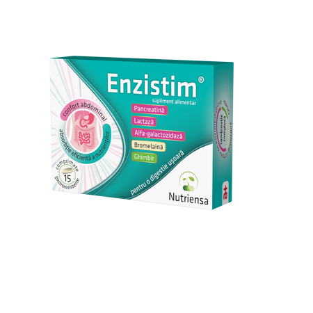 Enzistim, 15 comprimate gastrorezistente, Antibiotice SA