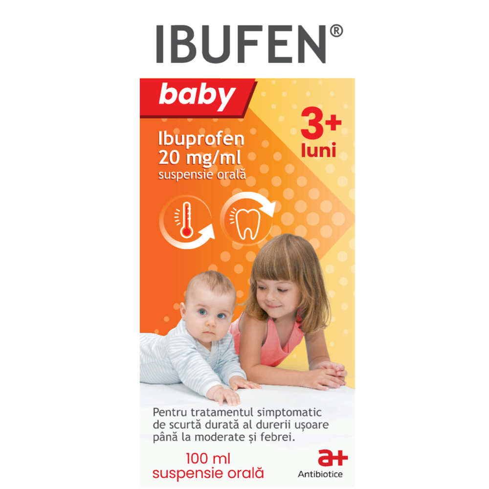 Ibufen Baby, 20 mg/ml suspensie orală, 100 ml, Antibiotice SA