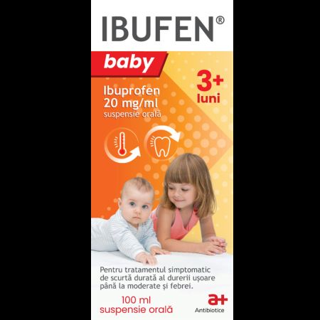 Ibufen Baby, 20 mg/ml suspensie orală, 100 ml, Antibiotice SA